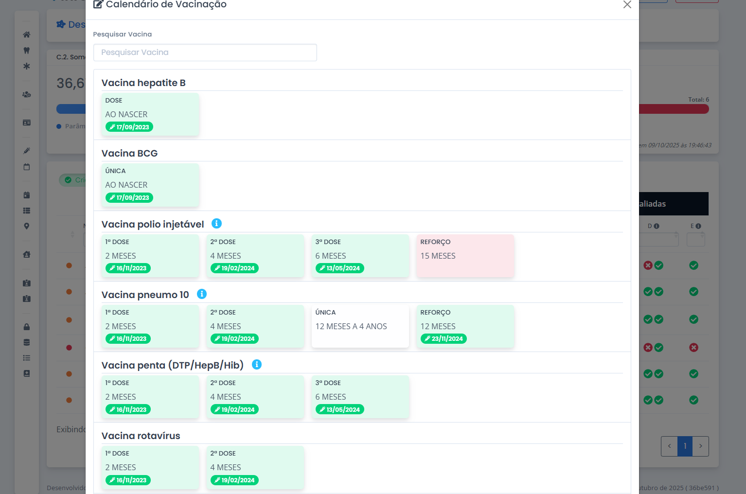 Calendário de Vacinação - Acompanhamento de Doses e Imunizações